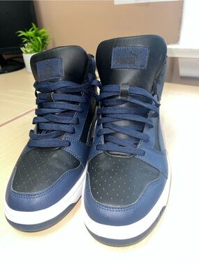 Puma Rebound Basketball Dark Blue Sneakers size 9.5